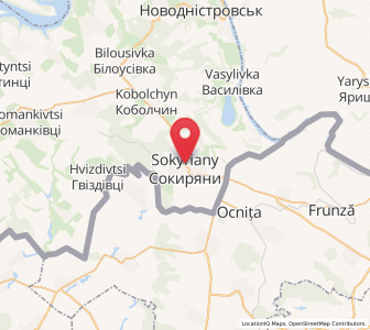 Map of Sokyryany, Chernivtsi