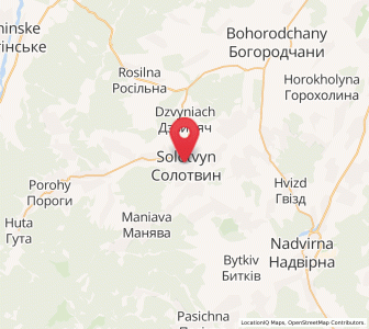 Map of Solotvyn, Ivano-Frankivsk