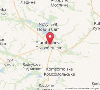 Map of Starobesheve, Donetsk