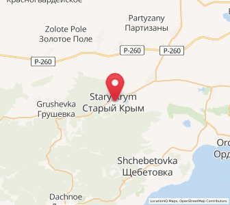 Map of Stary Krym, Crimea