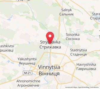Map of Stryzhavka, Vinnytsia