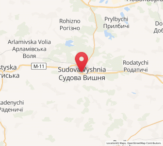 Map of Sudova Vyshnia, Lviv