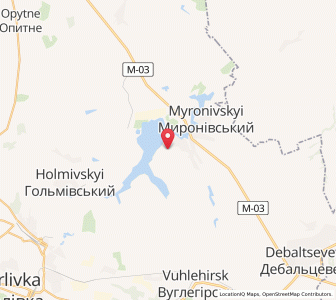 Map of Svetlodarsk, Donetsk