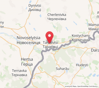 Map of Tarasivtsi, Chernivtsi