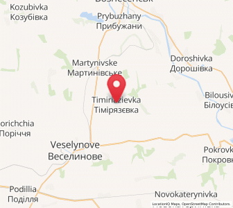 Map of Timiryazyevka, Mykolaiv