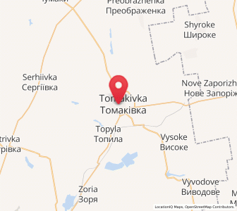 Map of Tomakivka, Dnipropetrovsk