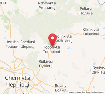 Map of Toporivtsi, Chernivtsi
