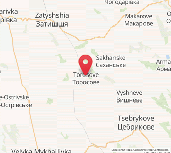 Map of Torosove, Odessa
