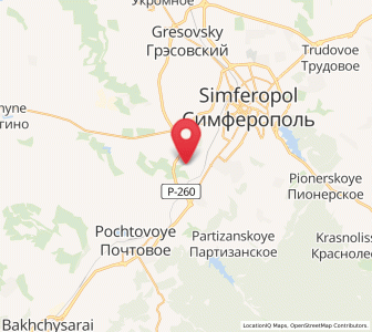 Map of Trekhprudnoye, Crimea