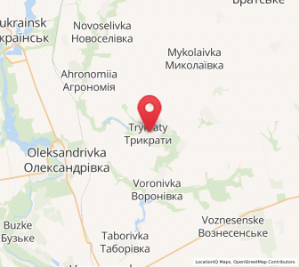 Map of Trykraty, Mykolaiv