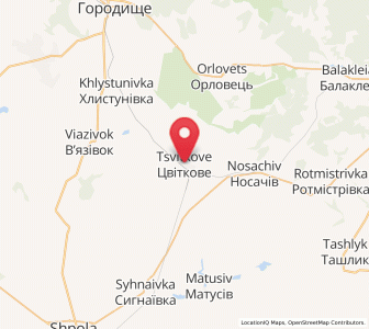 Map of Tsvitkove, Cherkasy