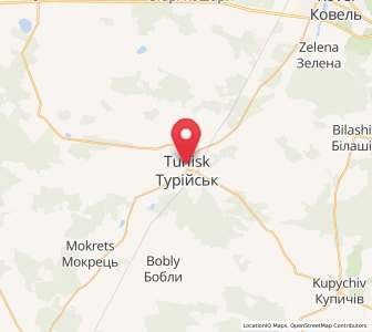 Map of Turiisk, Volyn