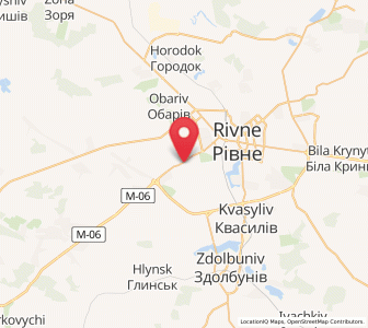 Map of Tynne, Rivne