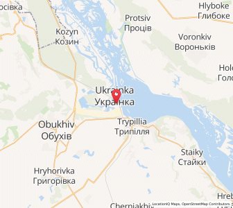 Map of Ukrainka, Kiev