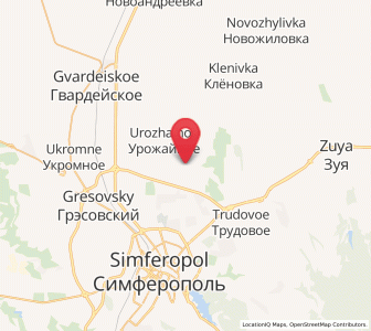 Map of Urozhaynoye, Crimea