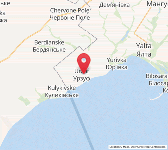 Map of Urzuf, Donetsk