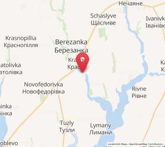 Map of Vasylivka, Mykolaiv