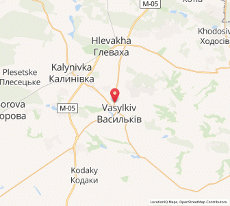 Map of Vasylkiv, Kiev