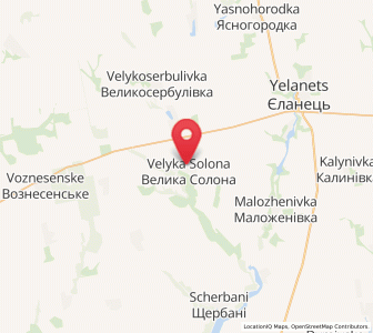 Map of Velyka Solona, Mykolaiv