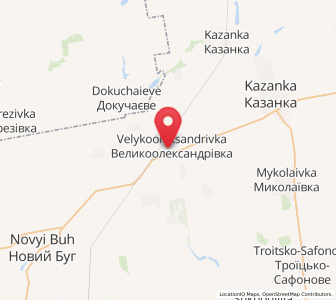 Map of Velykooleksandrivka, Mykolaiv