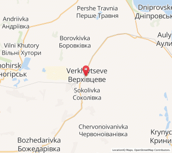 Map of Verkhivtseve, Dnipropetrovsk