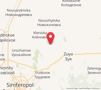 Map of Verkhnekurgannoye, Crimea