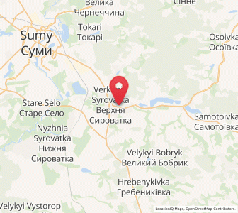 Map of Verkhnia Syrovatka, Sumy