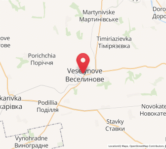 Map of Veselynove, Mykolaiv