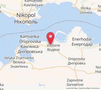 Map of Vodiane, Zaporizhzhia