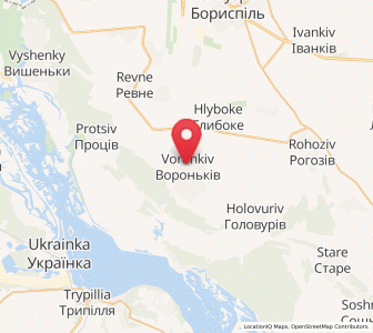Map of Voronkiv, Kiev