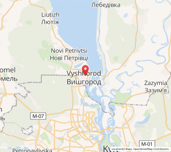 Map of Vyshhorod, Kiev