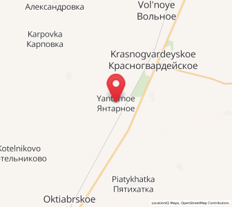 Map of Yantarnoye, Crimea