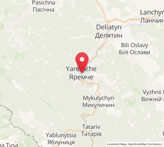 Map of Yaremche, Ivano-Frankivsk