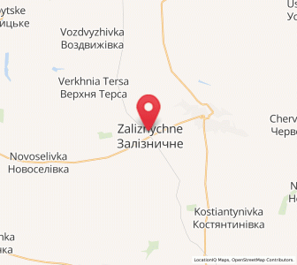 Map of Zaliznychne, Zaporizhzhia