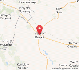 Map of Zboriv, Ternopil