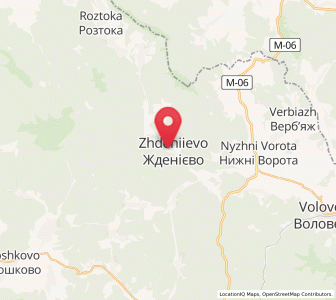 Map of Zhdeniyevo, Transcarpathia