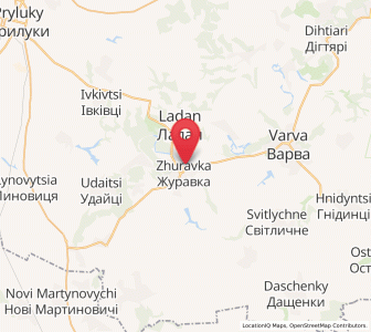 Map of Zhuravka, Chernihiv