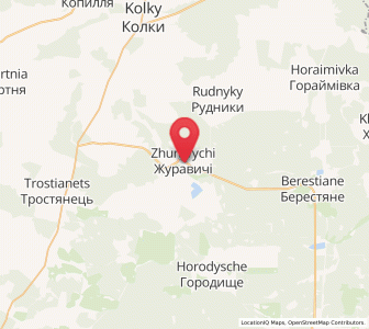 Map of Zhuravychi, Volyn