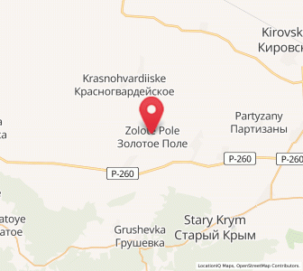 Map of Zolotoye Pole, Crimea