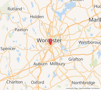Map of 01603, Massachusetts