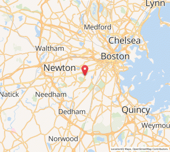 Map of 02445, Massachusetts