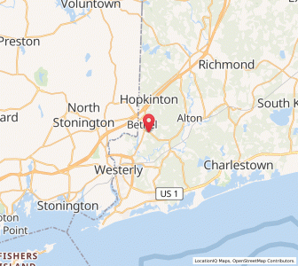 Map of 02804, Rhode Island