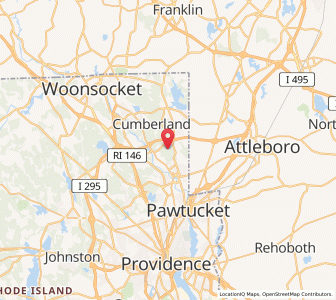 Map of 02864, Rhode Island