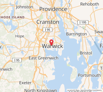 Map of 02889, Rhode Island