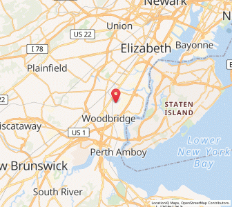 Map of 07001, New Jersey