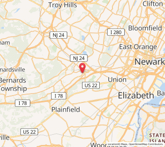 Map of 07901, New Jersey