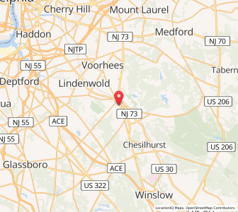 Map of 08009, New Jersey