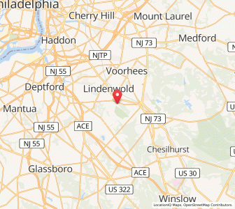 Map of 08021, New Jersey