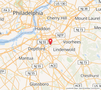 Map of 08029, New Jersey