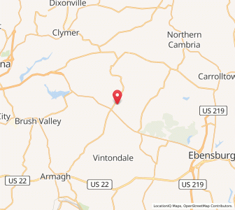 Map of 15957, Pennsylvania